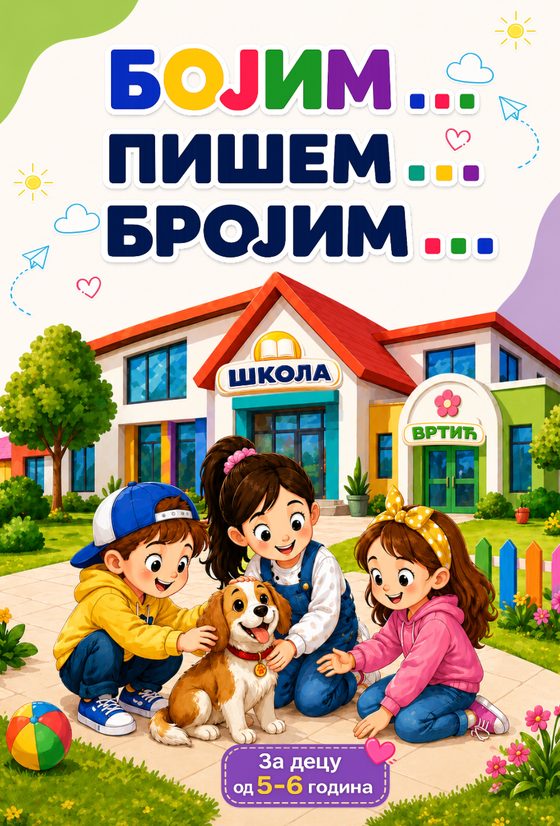 Бојим… Пишем… Бројим… — за децу од 5 до 6 година